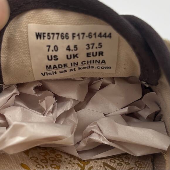 Keds X Rifle Paper Co Metallic Queen Anne Low Top Sneakers Size 7 - Picture 9 of 9